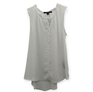 Zac & Rachel Women's Size Small Petite Sleeveless Blouse Top Tunic White
